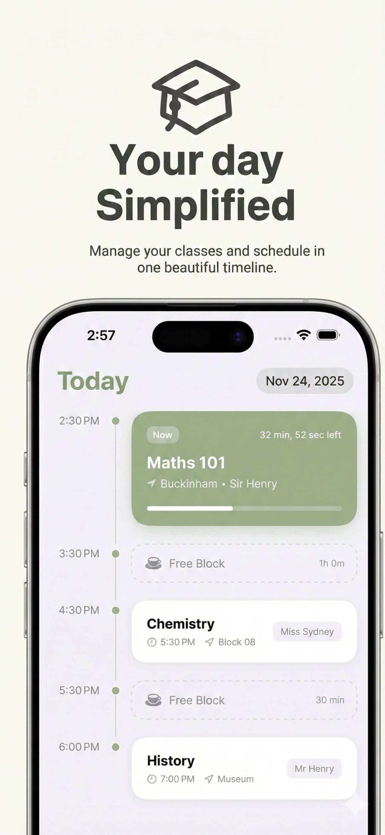 Study Schedule Main View